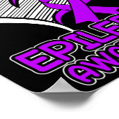 Ich trage Lila für Epilepsie Anfall Epilepsie Aw Poster (Ecke)