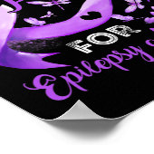 Ich trage Lila für Epilepsie Awareness Lila Ribbon Poster (Ecke)