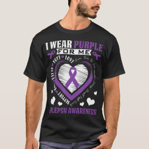 Ich trage Lila für Epilepsie Awareness Monatshörer T-Shirt