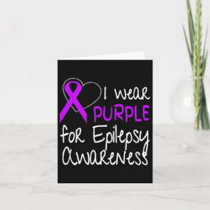 Ich trage Lila für Epilepsie Awareness Ribbon Karte