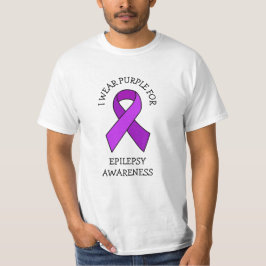 Ich trage Lila für Epilepsie Awareness T-Shirt