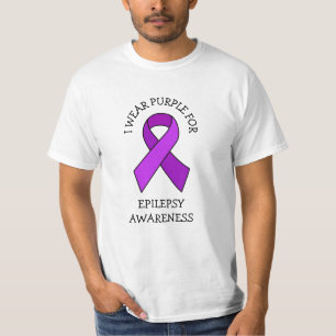 Ich trage Lila für Epilepsie Awareness T-Shirt