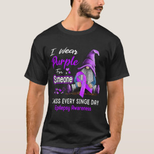 Ich trage Lila für Epilepsie T-Shirt