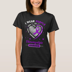 Ich trage Lila für FIBROMYALGIA T-Shirt