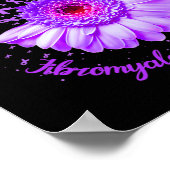 Ich trage Lila für Fibromyalgie Poster (Ecke)