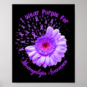 Ich trage Lila für Fibromyalgie Poster