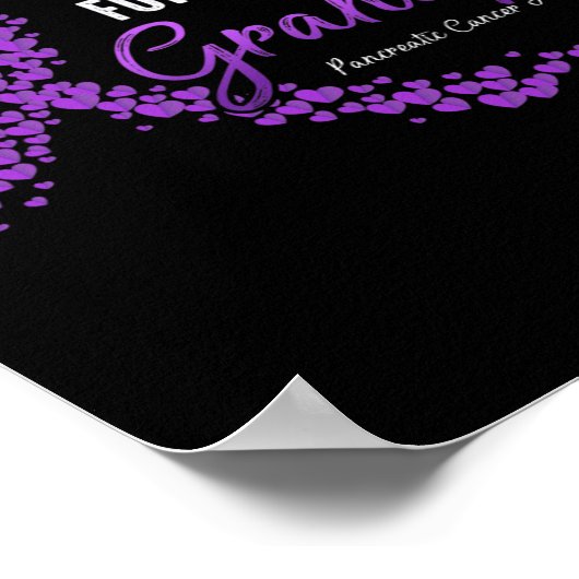 Ich trage Lila für GRANDPA Pankreaskrebs Awaren Poster (Ecke)