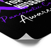 Ich trage Lila für hausgemachte Pankreaskrebs Awar Poster (Ecke)