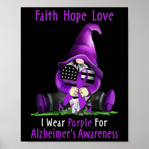 Ich trage Lila für Heimerheimer Awareness Gnome Fa Poster