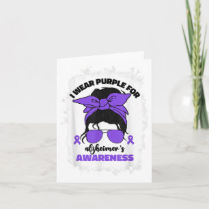 Ich trage Lila für Heimers Awareness Month Heimer Karte