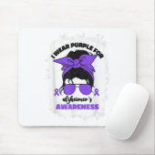 Ich trage Lila für Heimers Awareness Month Heimer  Mousepad (Mit Mouse)