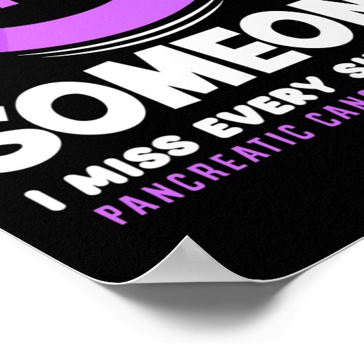 Ich trage Lila für jemanden, den ich vermisse Bauc Poster (Ecke)