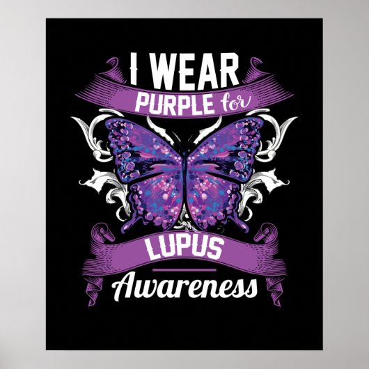 Ich trage Lila für Lupus Awareness Poster (Vorne)