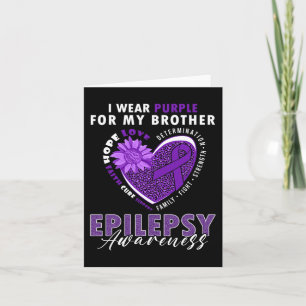Ich trage Lila für mein Brother Epilepsie Awarenes Karte