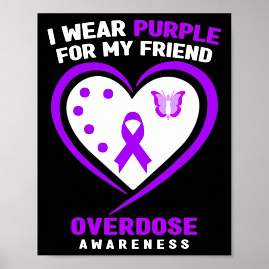 Ich trage Lila für mein Freundschaftsbewusstsein b Poster (Vorne)