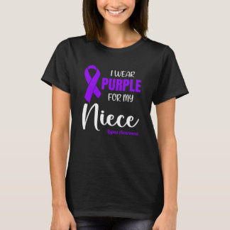 Ich trage Lila für mein Nichte für Lupus-Bewusstse T-Shirt