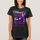 Ich trage Lila für mein Nichte Lupus Bewusstsein T-Shirt (Vorderseite)