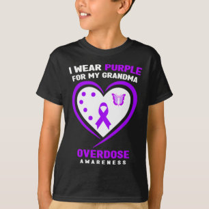 Ich trage Lila für mein Oma-Überdosierungsbewussts T-Shirt