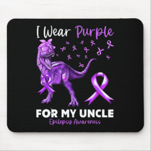 Ich trage Lila für mein Onkel Epilepsie Awareness Mousepad