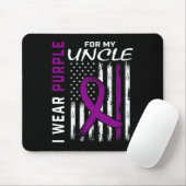 Ich trage Lila für mein Onkel Epilepsie Awareness  Mousepad (Mit Mouse)