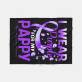 Ich trage Lila für mein pappy Bauchspeicheldrüsenk Fleecedecke (Vorderseite (Horizontal))