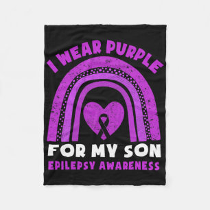 Ich trage Lila für mein Sohn Epilepsie-Bewusstsein Fleecedecke