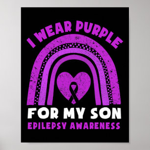 Ich trage Lila für mein Sohn Epilepsie-Bewusstsein Poster