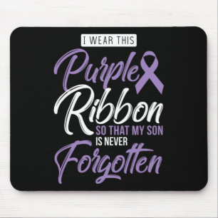 Ich trage Lila für mein Sohn Internationales Bewus Mousepad