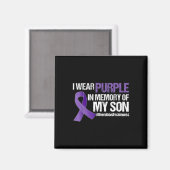 Ich trage Lila für mein Son-Überdosierungsbewussts Magnet (Vorderseite/Rückseite)