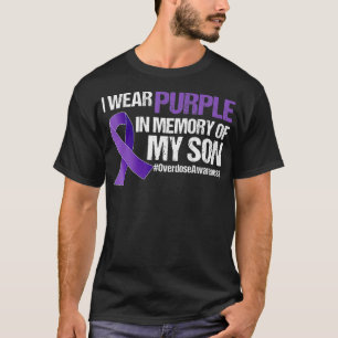 Ich trage Lila für mein Son-Überdosierungsbewussts T-Shirt