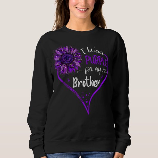Ich trage Lila für meine Alzheimer-Bruderschaft Sweatshirt (Vorderseite)