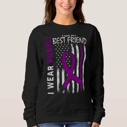 Ich trage Lila für meine besten Freunde Epilepsie  Sweatshirt (Vorderseite)