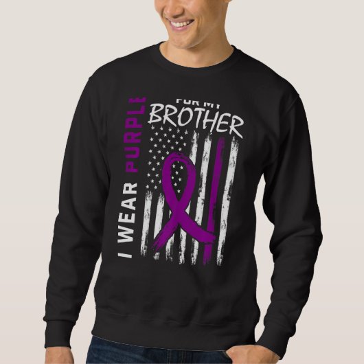 Ich trage Lila für meine Brother Epilepsie Awarene Sweatshirt (Vorderseite)