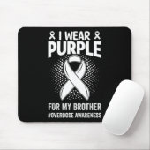 Ich trage Lila für meine Bruderüberdosierung Mousepad (Mit Mouse)