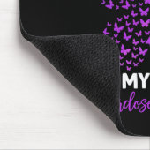 Ich trage Lila für meine Bruderüberdosis-Bewusstse Mousepad (Ecke)