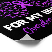 Ich trage Lila für meine Bruderüberdosis-Bewusstse Poster (Ecke)