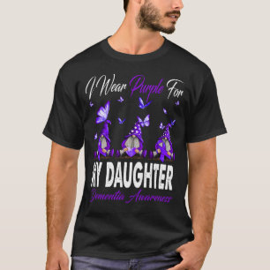 Ich trage Lila für meine DAUGHTER Demenz Bewusstse T-Shirt