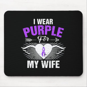 Ich trage Lila für meine Ehefrau Epilepsie Awarene Mousepad