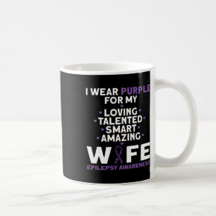 Ich trage Lila für meine Ehefrau Epilepsie Bewusst Kaffeetasse