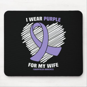Ich trage Lila für meine Ehefrau Fibromyalgie Bewu Mousepad