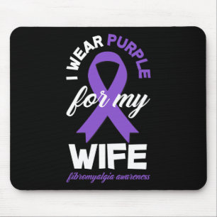 Ich trage Lila für meine Ehefrau Fibromyalgie Bewu Mousepad