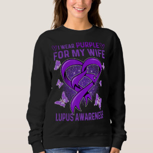 Ich trage Lila für meine Ehefrau Lupus Aufklärungs Sweatshirt