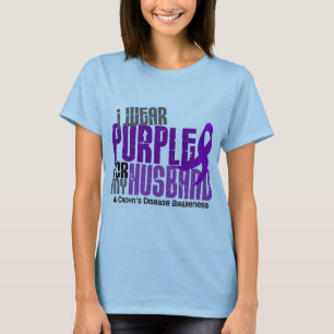 Ich trage Lila für meine Ehemann6 Crohns Krankhei T-Shirt
