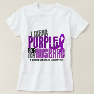 Ich trage Lila für meine Ehemann6 Crohns Krankhei T-Shirt