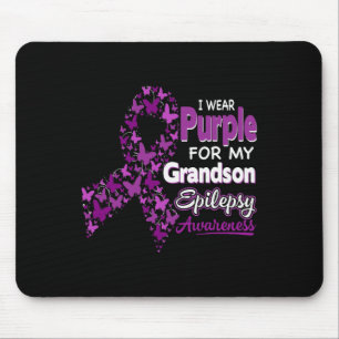 Ich trage Lila für meine Enkel Epilepsie Awareness Mousepad