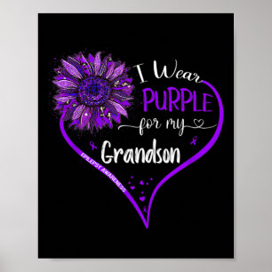 Ich trage Lila für meine Enkel Epilepsie Awareness Poster