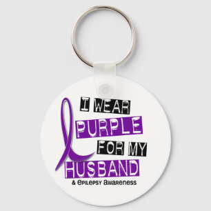 Ich trage Lila für meine Epilepsie des Ehemann-37 Schlüsselanhänger