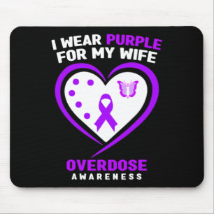 Ich trage lila für meine Frau Überdosierungsbewuss Mousepad