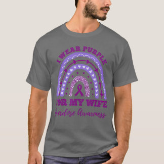 Ich trage Lila für meine Frau Überdosis-Bewusstsei T-Shirt