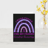 Ich trage Lila für meine Freundin Überdosierung Karte (Gelbe Blume)